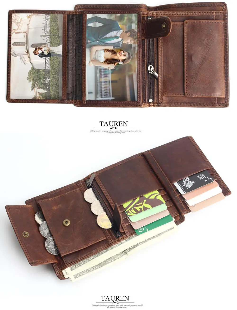 Vintage Designer 100% Genuine Carteiras Masculinas Cowhide Leather Men Short Wallet Purse Card Holder Coin Pocket Male Wallets 17
