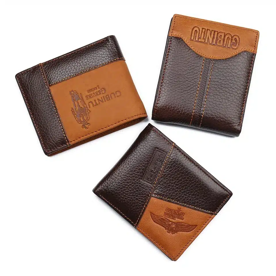 Famous Luxury Brand Genuine Leather Men Wallets Coin Pocket Zipper Men's Leather Wallet with Coin Purse portfolio cartera ZC8042 23