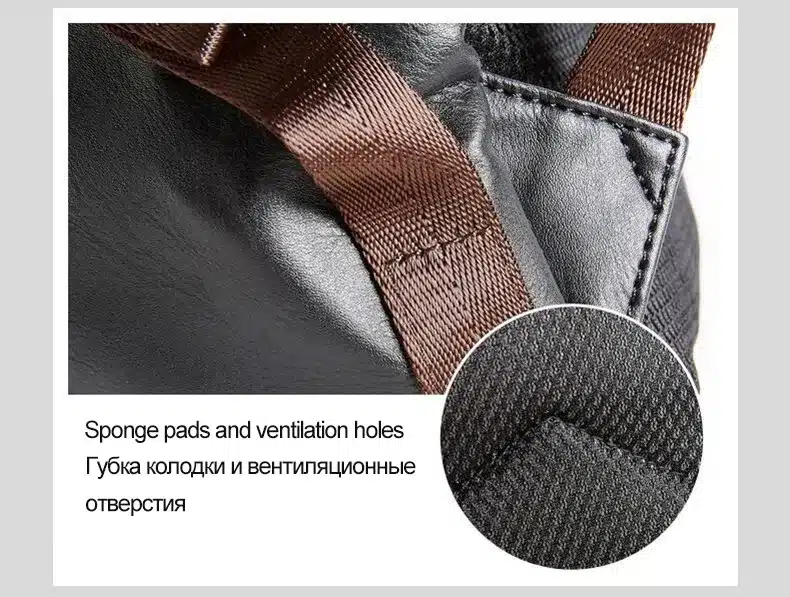 2017 Fashion Men Backpack PU Leather Backpack Male Laptop Backpack Leather Bag Black Teenager School Mochila Travel Backpack 24