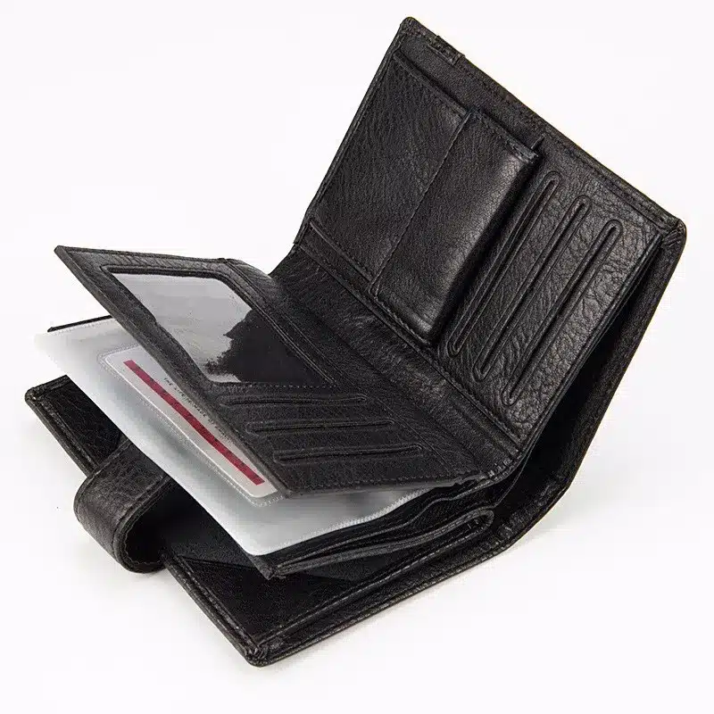 New Vintage men's leather wallet money clip purse brand Passport wallet large capacity wallets for men coin card purse 16