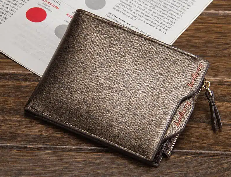 2018 New Fashion Men Wallets Bifold Wallet ID Card Holder Coin Purse Pockets Clutch With Zipper Men Wallet With Coin Bag 10