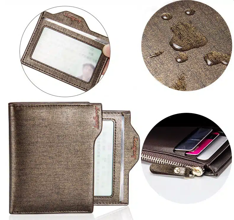 2018 New Fashion Men Wallets Bifold Wallet ID Card Holder Coin Purse Pockets Clutch With Zipper Men Wallet With Coin Bag 17