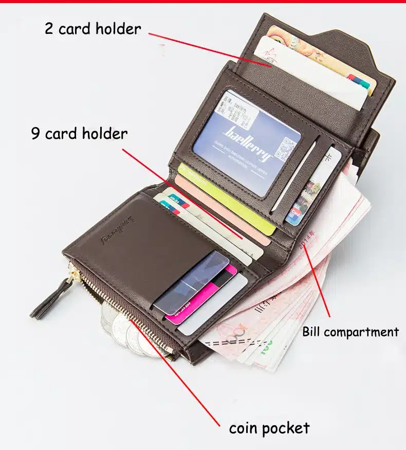 2018 New Fashion Men Wallets Bifold Wallet ID Card Holder Coin Purse Pockets Clutch With Zipper Men Wallet With Coin Bag 18