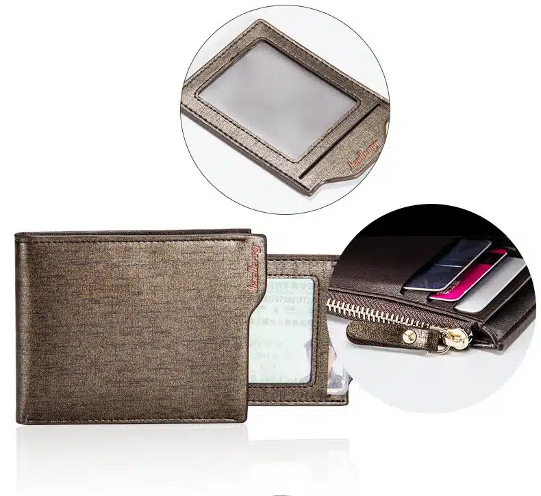 2018 New Fashion Men Wallets Bifold Wallet ID Card Holder Coin Purse Pockets Clutch With Zipper Men Wallet With Coin Bag 19