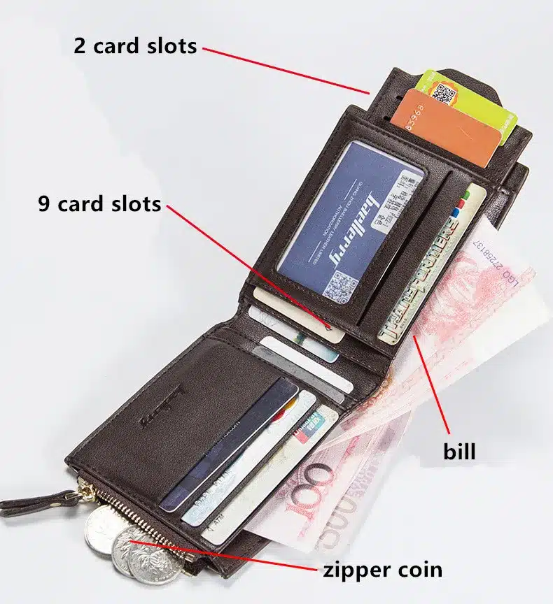 2018 New Fashion Men Wallets Bifold Wallet ID Card Holder Coin Purse Pockets Clutch With Zipper Men Wallet With Coin Bag 20