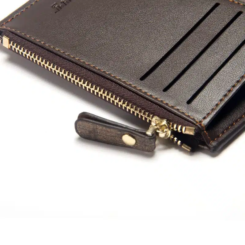 2018 New Fashion Men Wallets Bifold Wallet ID Card Holder Coin Purse Pockets Clutch With Zipper Men Wallet With Coin Bag 21