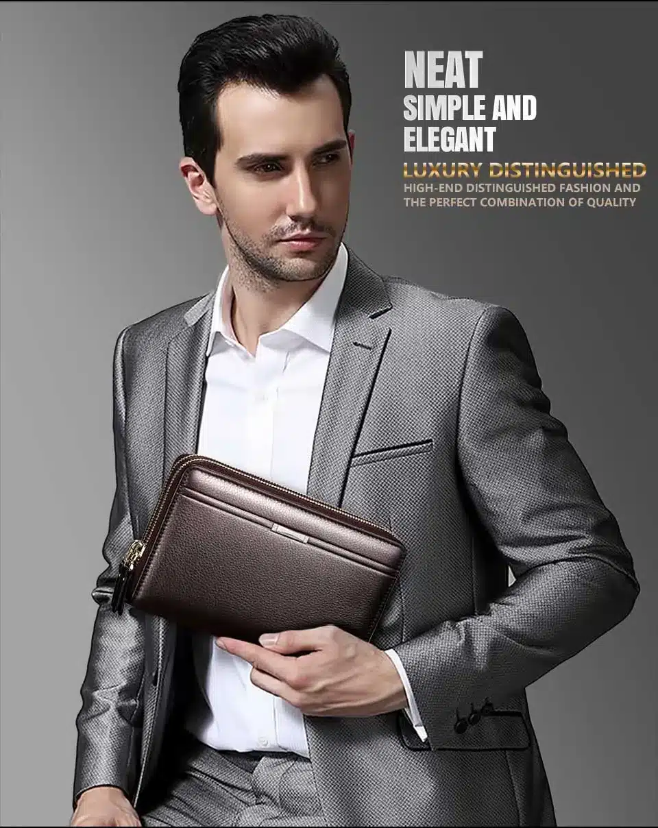 New Brand Business wallet men's pocket coin men purse Large capacity multi-card bit Casual Clutch portfolio Fashion wallet 2018 9
