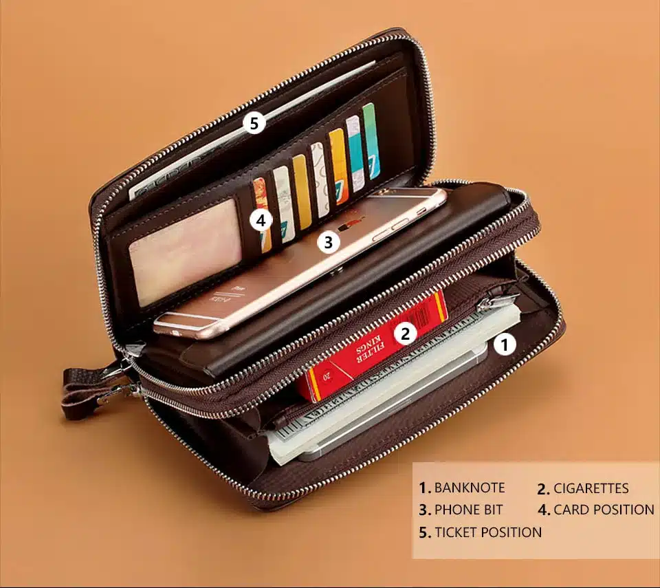 New Brand Business wallet men's pocket coin men purse Large capacity multi-card bit Casual Clutch portfolio Fashion wallet 2018 12