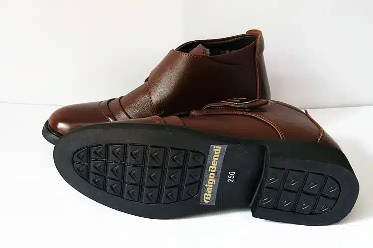 Big Size 11 12 13 EUR Size 46 47 48 Vintage Mens Winter Leather Lace up Mid Calf Martin Ankle Boots Snow Fur Chukka Shoes 25