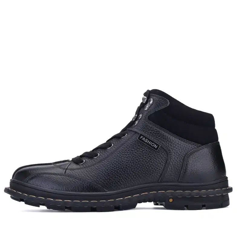 Full Grain leather Men Boots Plus Size New style Handmade Warm Men Winter Shoes Lace-Up Outdoor Winter Boots 18