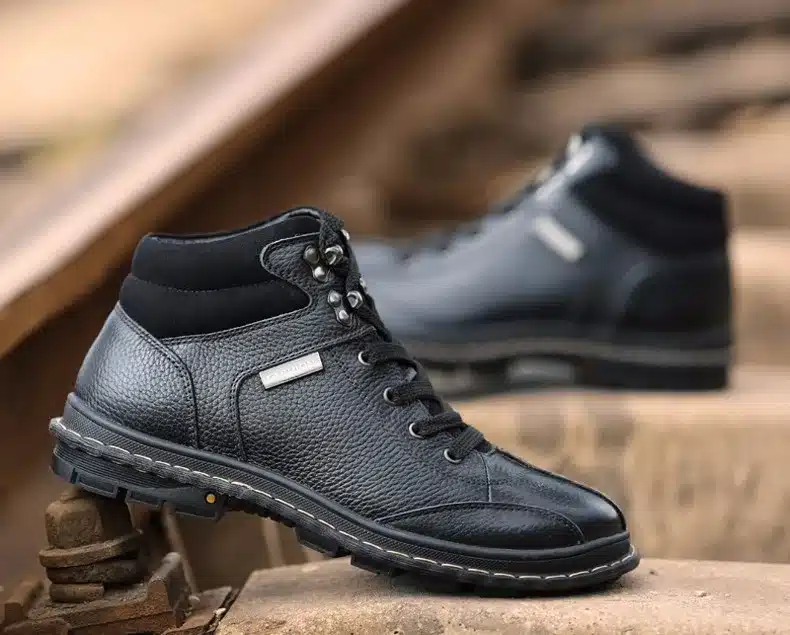 Full Grain leather Men Boots Plus Size New style Handmade Warm Men Winter Shoes Lace-Up Outdoor Winter Boots 23