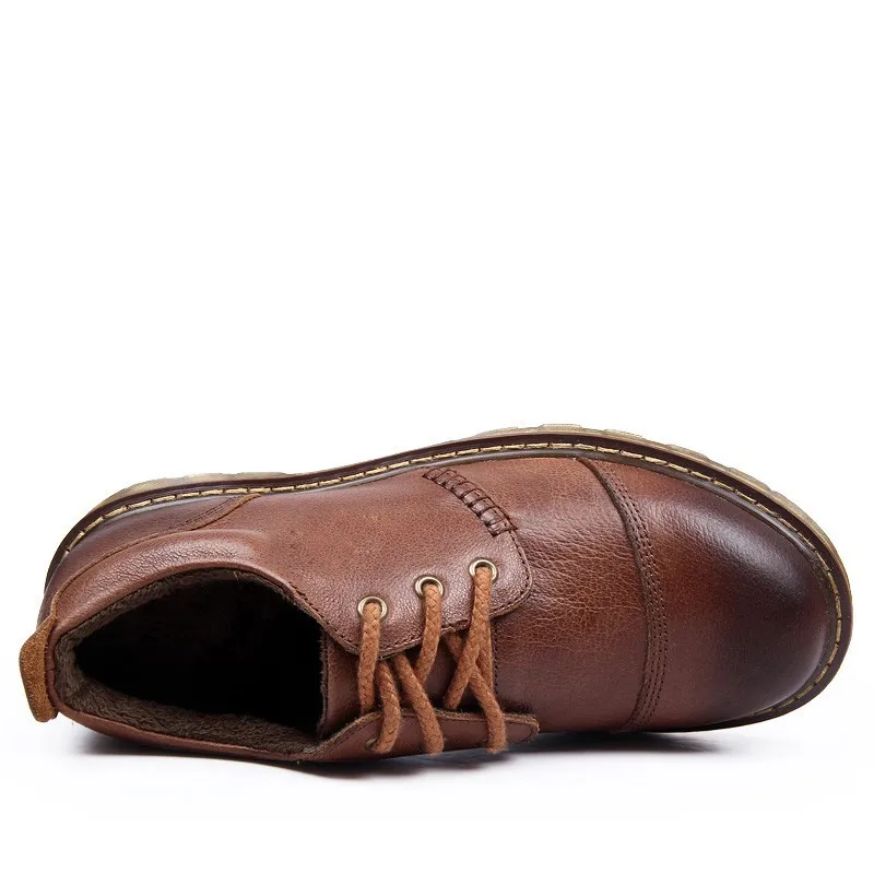 Winter Men Warm Shoes 2017 Casual Men's Genuine Leather Oxfords Shoes Fur Waterproof Work Shoes Mens Snkeaers sapatos masculino 14