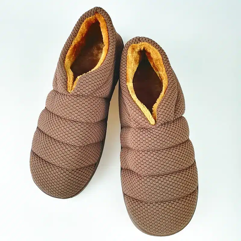FAYUEKEY Winter Non-slip Caterpillar Cotton Plush Home Slippers Men Indoor Floor Outdoor Thicken Boys Warm Slippers Flat Shoes 14