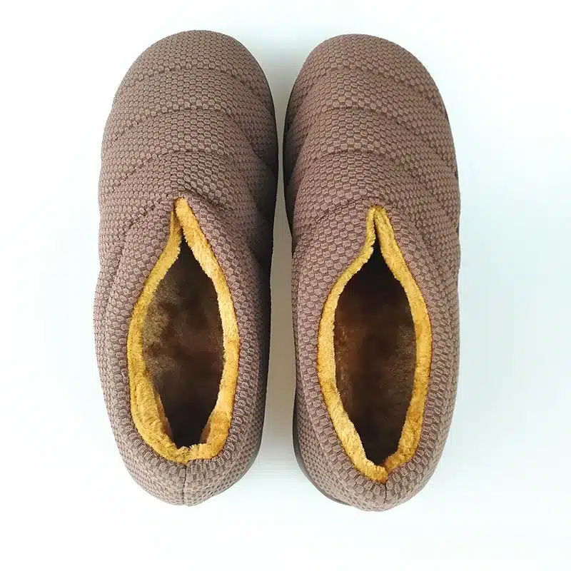 FAYUEKEY Winter Non-slip Caterpillar Cotton Plush Home Slippers Men Indoor Floor Outdoor Thicken Boys Warm Slippers Flat Shoes 16