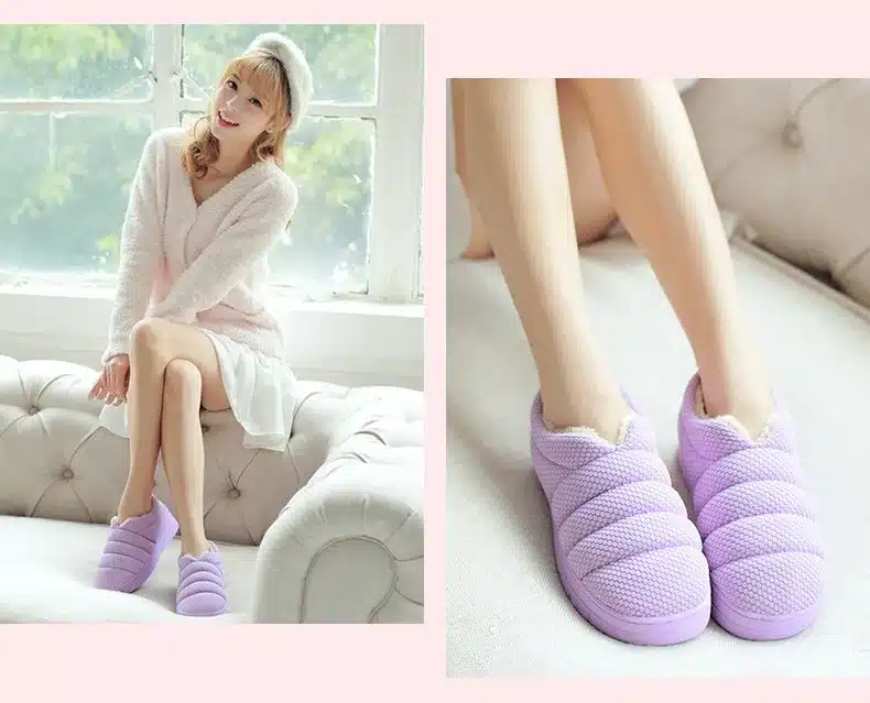 FAYUEKEY Winter Non-slip Caterpillar Cotton Plush Home Slippers Men Indoor Floor Outdoor Thicken Boys Warm Slippers Flat Shoes 26