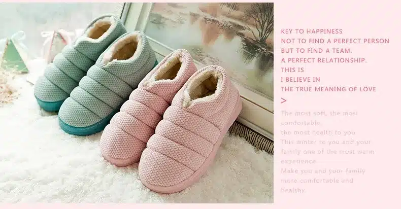 FAYUEKEY Winter Non-slip Caterpillar Cotton Plush Home Slippers Men Indoor Floor Outdoor Thicken Boys Warm Slippers Flat Shoes 31