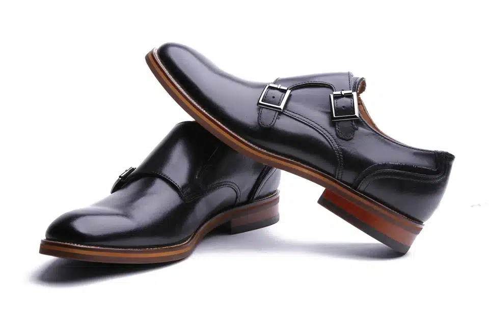 DESAI Brand Men Shoes Genuine Leather Black Brown Formal Dress Double Monk Buckle Straps Wedding Brogues Shoes Zapatos Hombre 20