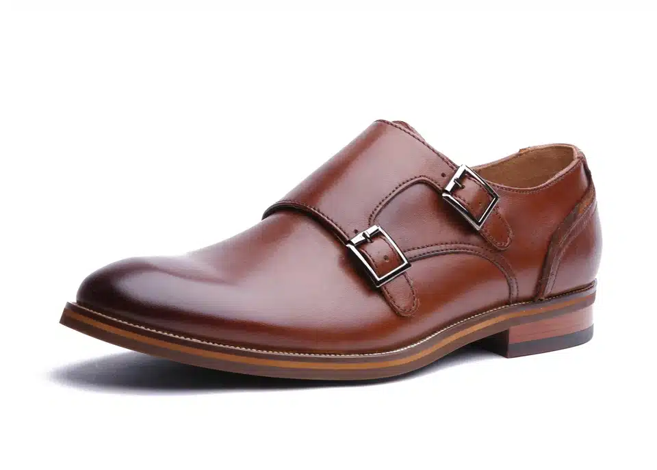 DESAI Brand Men Shoes Genuine Leather Black Brown Formal Dress Double Monk Buckle Straps Wedding Brogues Shoes Zapatos Hombre 21