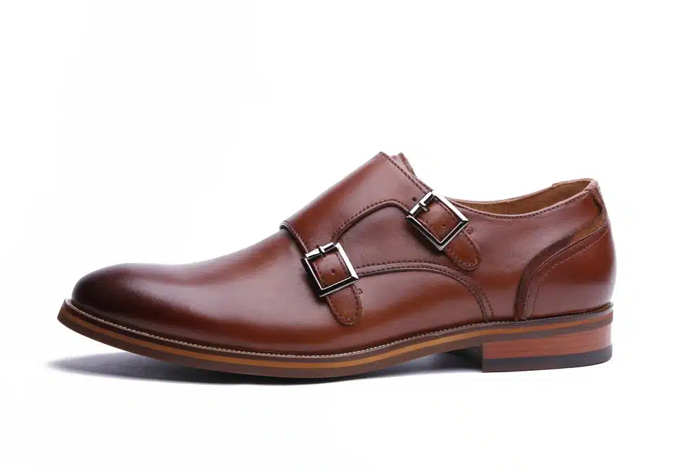 DESAI Brand Men Shoes Genuine Leather Black Brown Formal Dress Double Monk Buckle Straps Wedding Brogues Shoes Zapatos Hombre 22