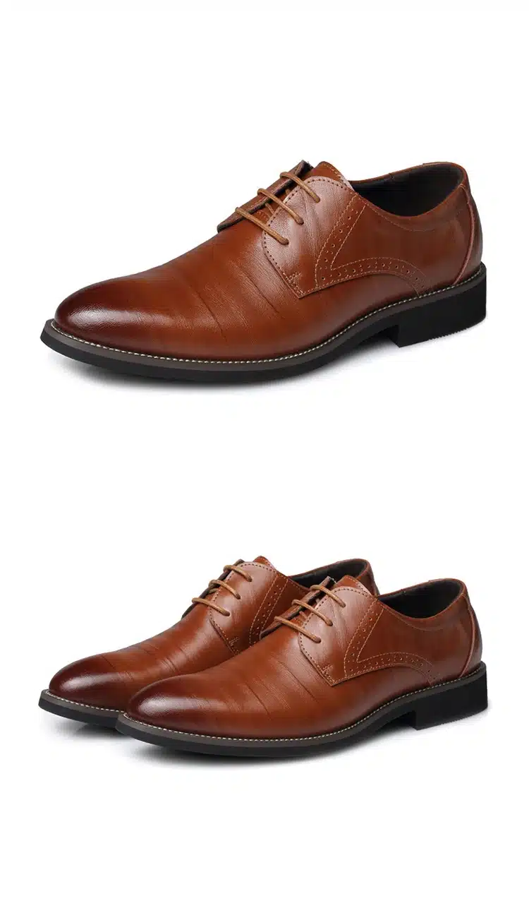 New 2017 Business Dress Men Formal Shoes Wedding Fashion Genuine Leather Shoes Flats Oxford Shoes For Men Pointed Toe 12