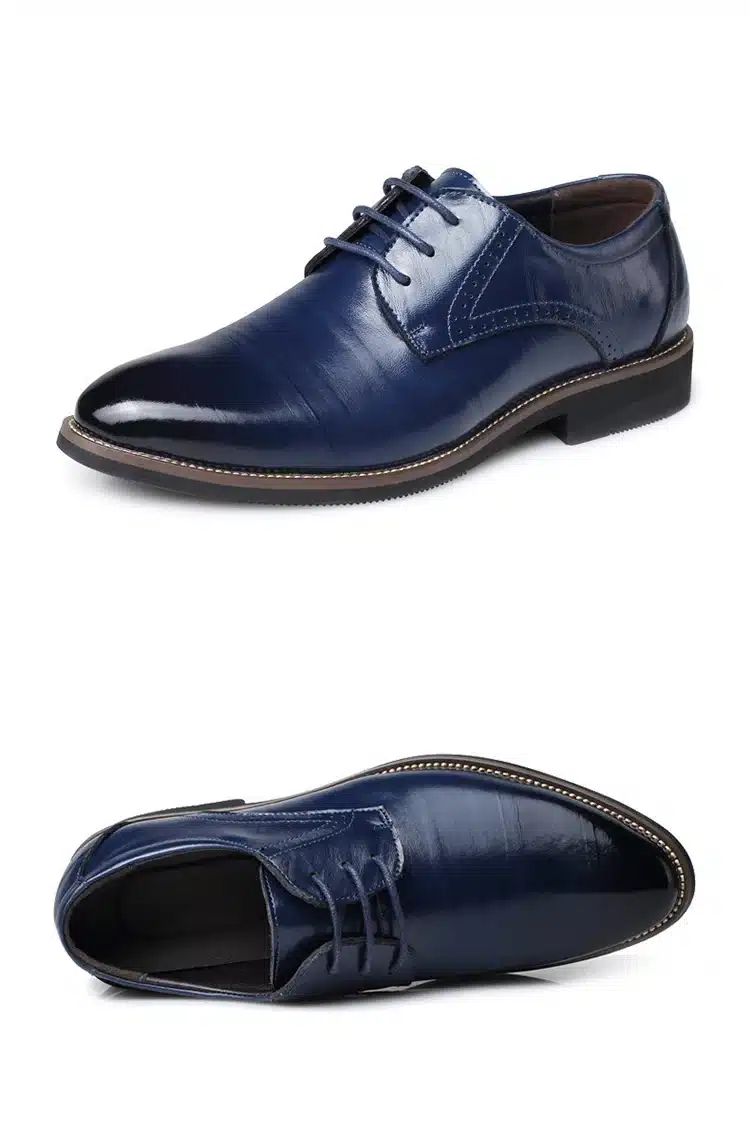 New 2017 Business Dress Men Formal Shoes Wedding Fashion Genuine Leather Shoes Flats Oxford Shoes For Men Pointed Toe 14