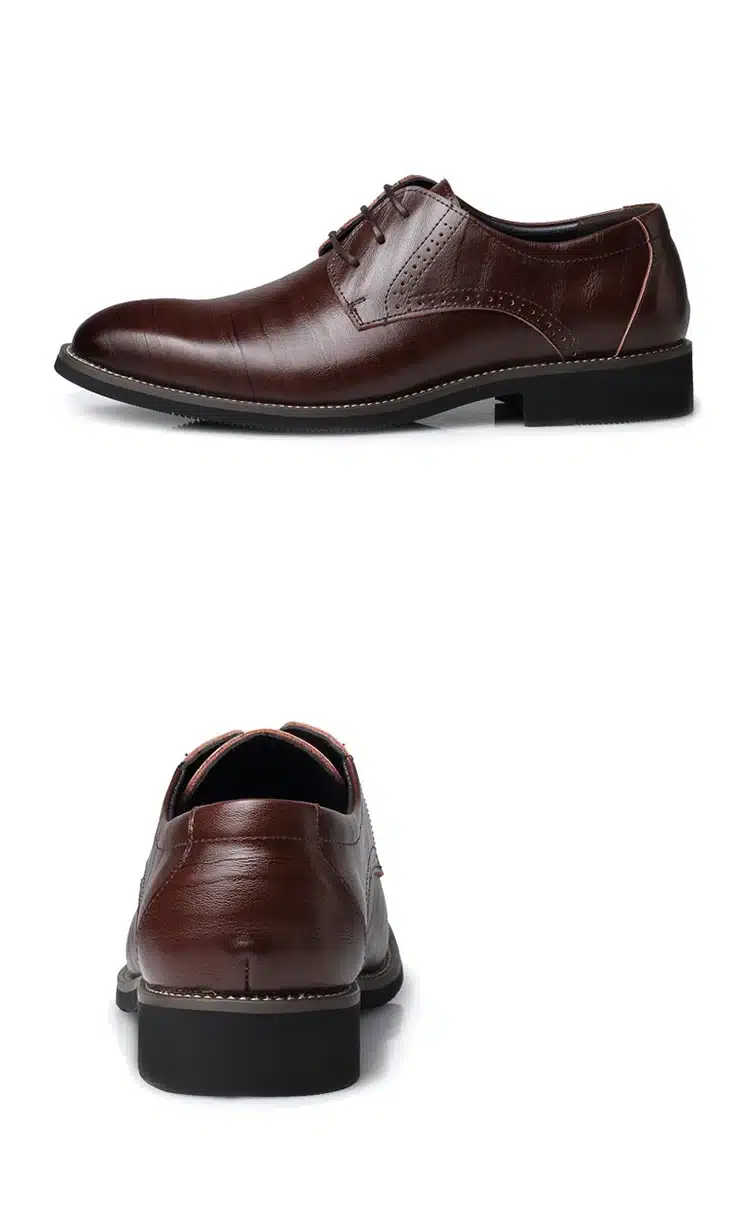 New 2017 Business Dress Men Formal Shoes Wedding Fashion Genuine Leather Shoes Flats Oxford Shoes For Men Pointed Toe 16
