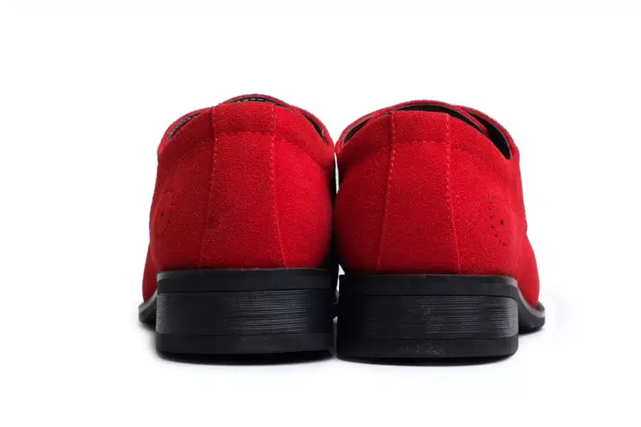 Newest Plus Size 38-48 Casual Men Faux Suede Leather Shoes Pointed Toe Lace Up Men Single Shoes Red Blue Men Wedding Shoes 23