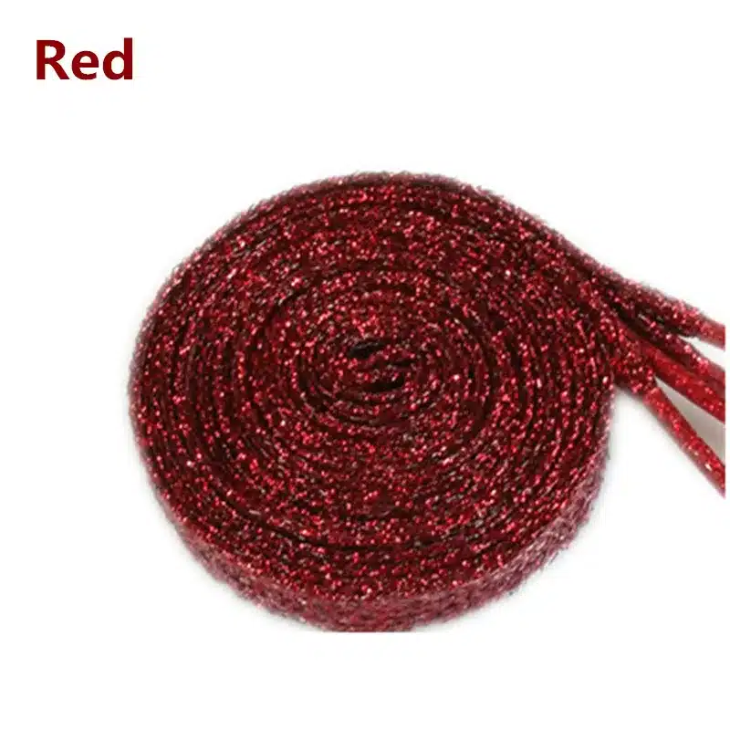 1 Pair shoe laces Shiny Glitter flat shoe Sports Shoelace 2