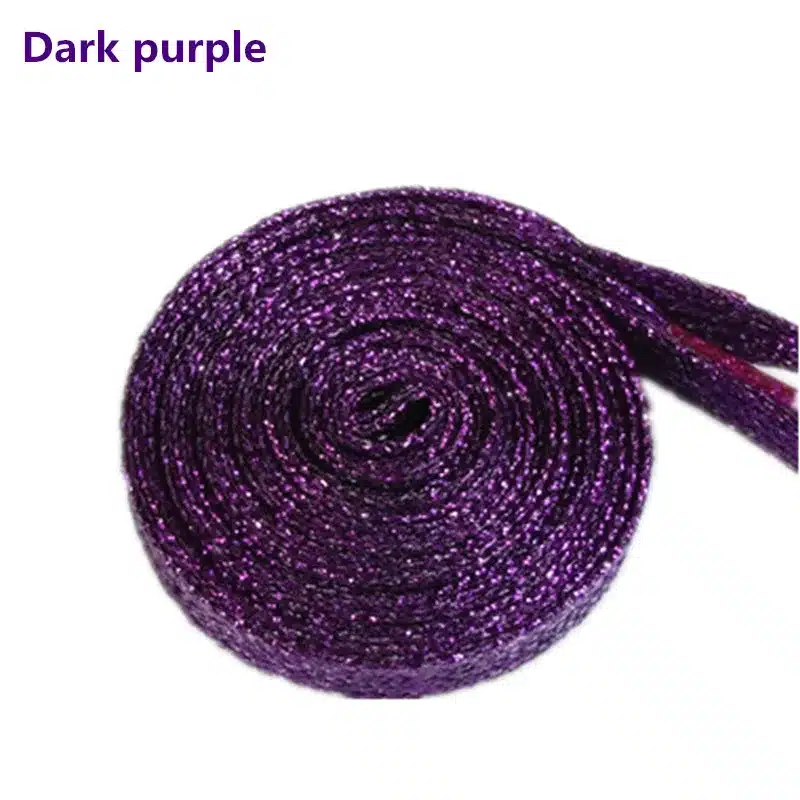 1 Pair shoe laces Shiny Glitter flat shoe Sports Shoelace 6