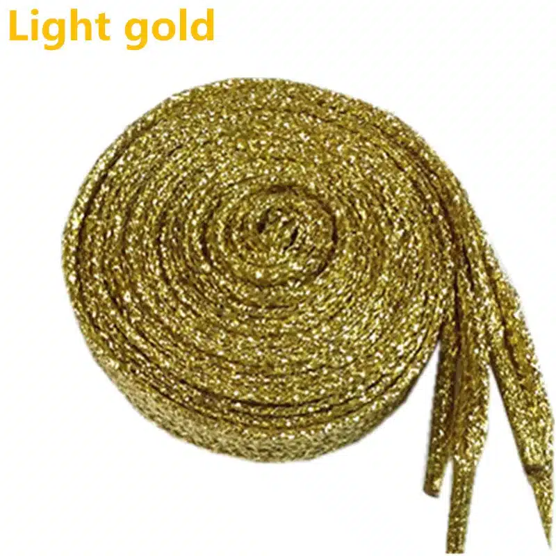 1 Pair shoe laces Shiny Glitter flat shoe Sports Shoelace 10