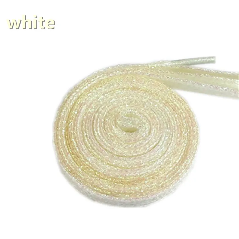1 Pair shoe laces Shiny Glitter flat shoe Sports Shoelace 11