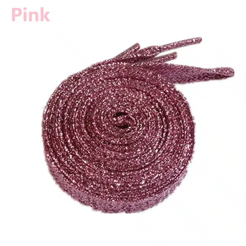 1 Pair shoe laces Shiny Glitter flat shoe Sports Shoelace 15