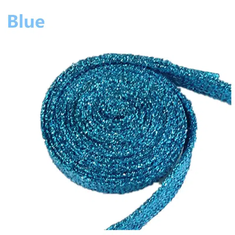 1 Pair shoe laces Shiny Glitter flat shoe Sports Shoelace 17