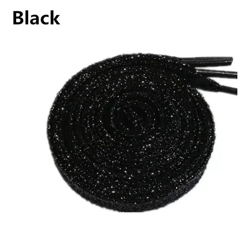 1 Pair shoe laces Shiny Glitter flat shoe Sports Shoelace 18
