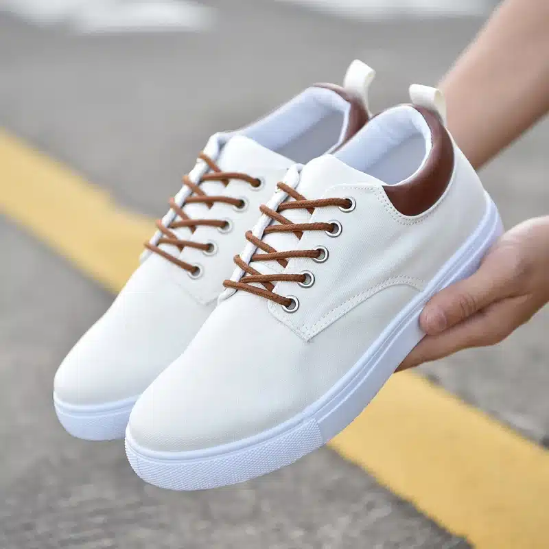 ZYYZYM Men Canvas shoes Lace-Up Style Breathable Top Fashion Trend Student Youth Shoes Large size EUR 45-46 8