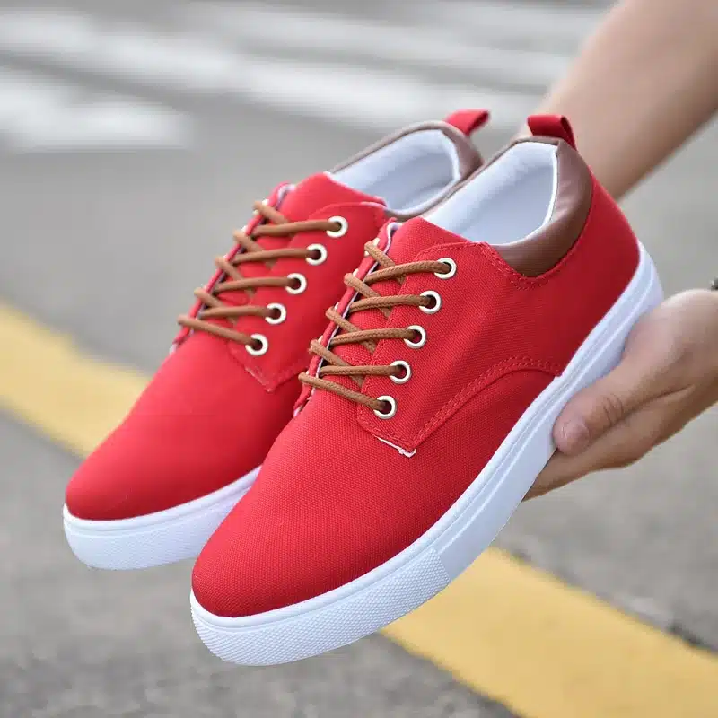 ZYYZYM Men Canvas shoes Lace-Up Style Breathable Top Fashion Trend Student Youth Shoes Large size EUR 45-46 11