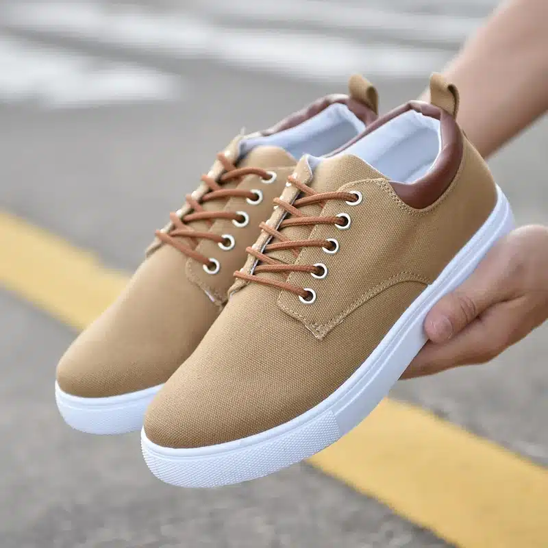 ZYYZYM Men Canvas shoes Lace-Up Style Breathable Top Fashion Trend Student Youth Shoes Large size EUR 45-46 12
