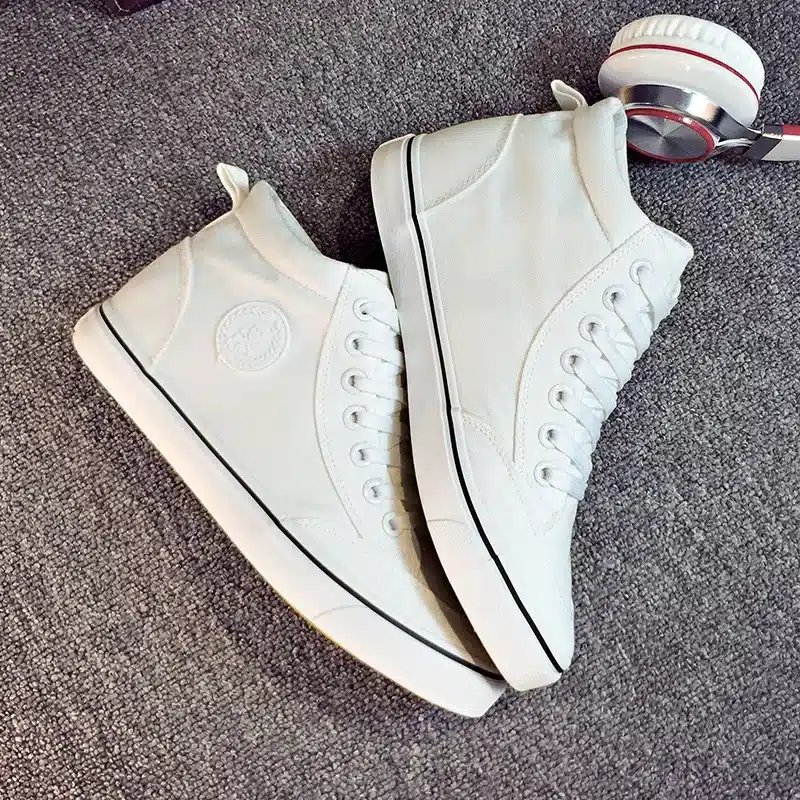 ZYYZYM Men Canvas Shoes Spring Autumn 2018 Lace-up High Style Black Fashion Flats Youth Students Shoes Hot Sale 10
