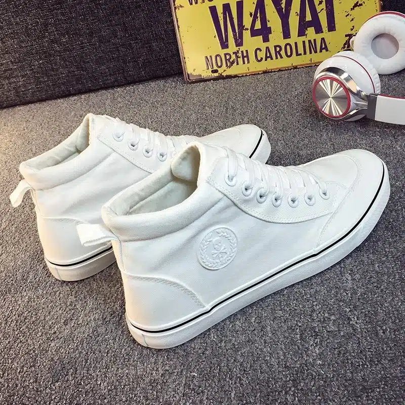 ZYYZYM Men Canvas Shoes Spring Autumn 2018 Lace-up High Style Black Fashion Flats Youth Students Shoes Hot Sale 12