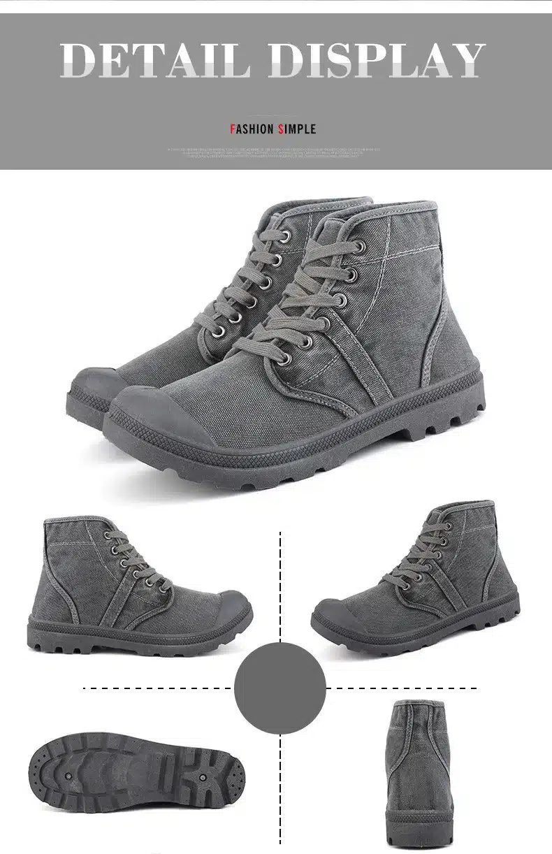 2018 Classic Canvas Shoes For Men Vulcanized Shoes Casual High Top Flats Male Brand Canvas Shoes Hot-Selling Men Trainers 5