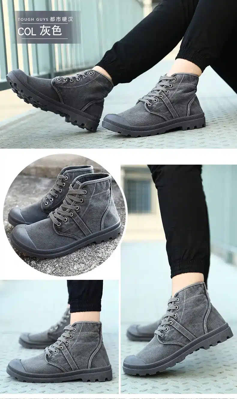 2018 Classic Canvas Shoes For Men Vulcanized Shoes Casual High Top Flats Male Brand Canvas Shoes Hot-Selling Men Trainers 9