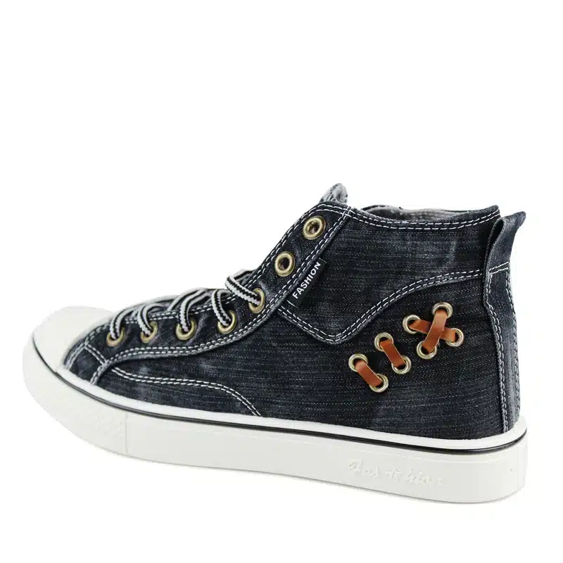 Men Canvas Shoes Fashion High top Men's Breathable Canvas Lace up Vulcanize Shoes 20