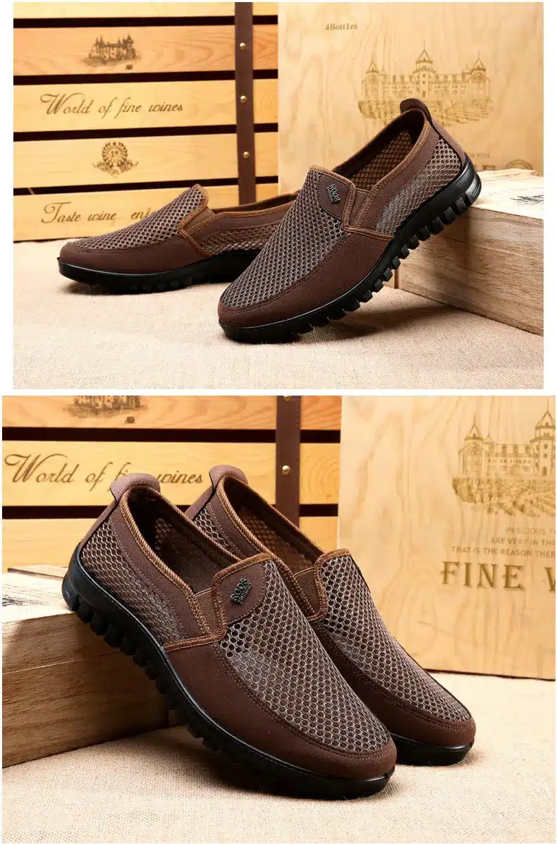 YATNTNPY Summer Mesh Shoes Men Slip-on Flat Sapatos Hollow out Comfortable Father Shoes Man Casual Moccasins Basic espadrilles 4