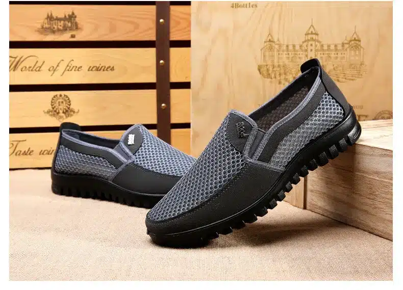 YATNTNPY Summer Mesh Shoes Men Slip-on Flat Sapatos Hollow out Comfortable Father Shoes Man Casual Moccasins Basic espadrilles 6