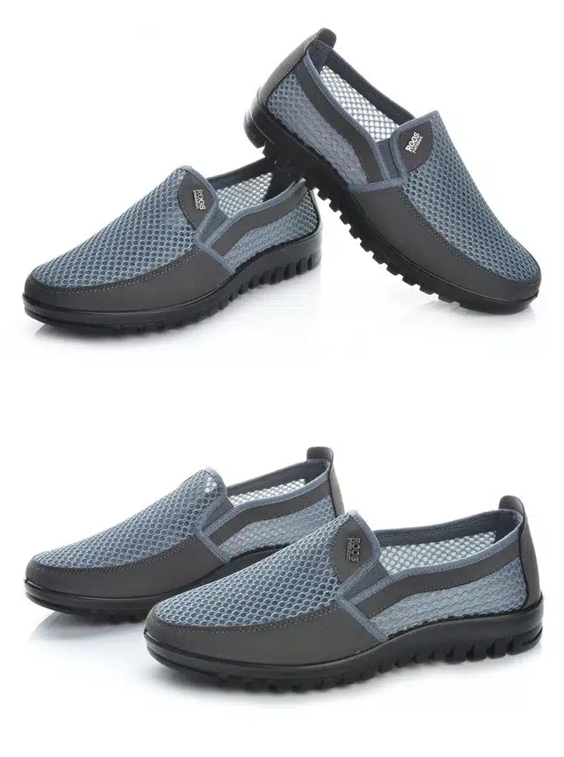 YATNTNPY Summer Mesh Shoes Men Slip-on Flat Sapatos Hollow out Comfortable Father Shoes Man Casual Moccasins Basic espadrilles 10