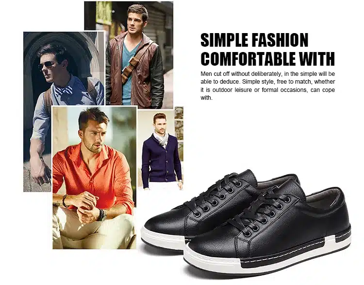 Shoes men 2018 new arrival fashion Anti-skid cozy pu Breathable casual men shoes 17