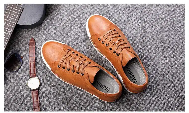 Shoes men 2018 new arrival fashion Anti-skid cozy pu Breathable casual men shoes 21