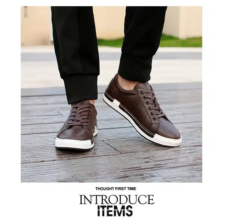 Shoes men 2018 new arrival fashion Anti-skid cozy pu Breathable casual men shoes 35