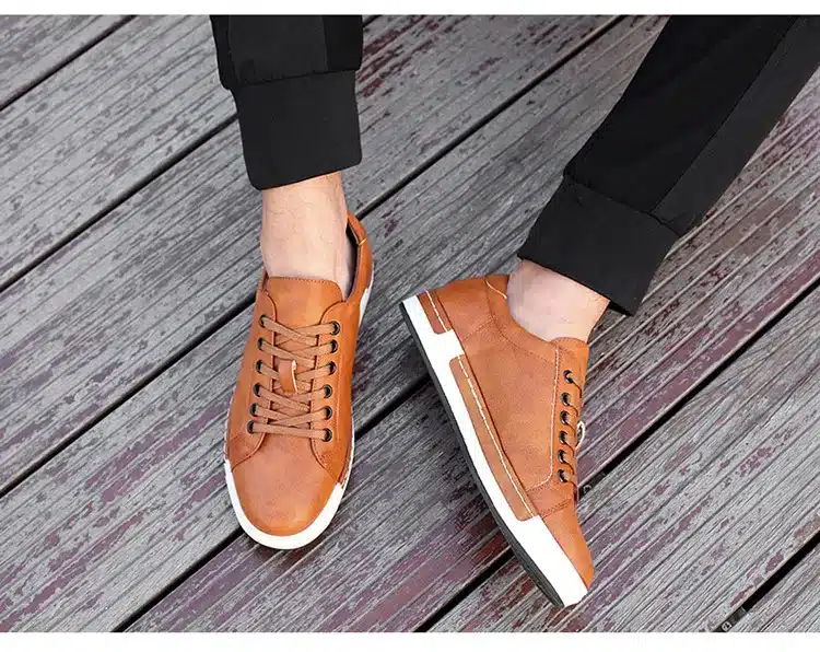 Shoes men 2018 new arrival fashion Anti-skid cozy pu Breathable casual men shoes 36