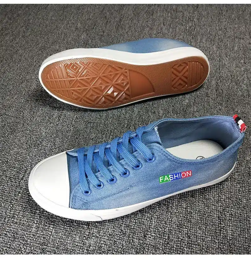 Fooraabo Fashion Mens Casual Shoes Spring Denim Canvas Shoes Breathable Men Shoes Casual Zapatos Hombre Male Summer Shoes 6